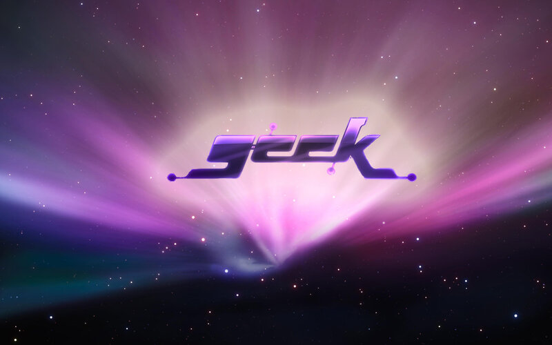 geek logo in space