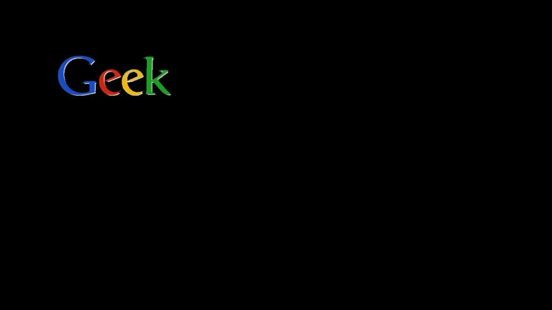 Geek logo on black background