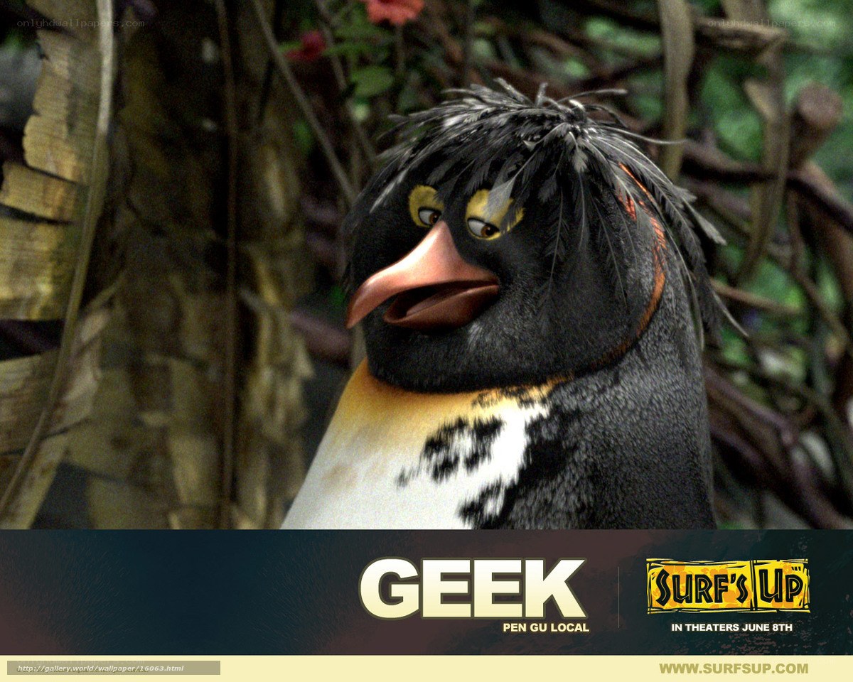 Geek the penguin character