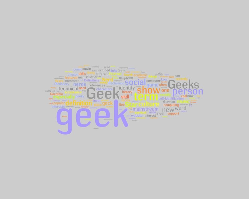 Geek word cloud