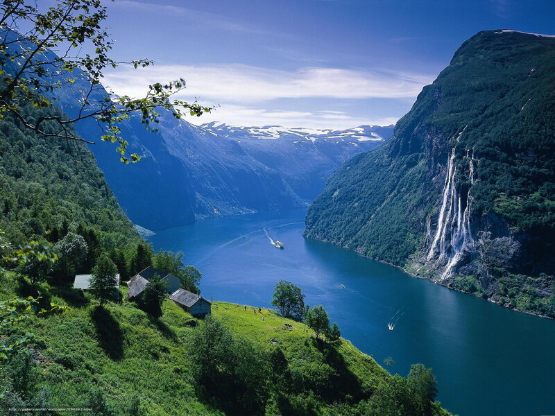 Geirangerfjord Norway — Blue, Serene, Afternoon