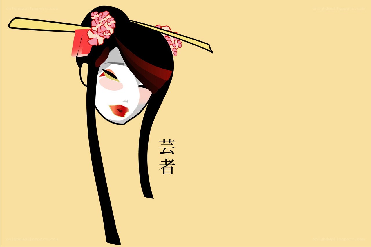 geisha art illustration