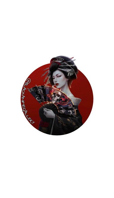 Geisha Holding Fan — Red