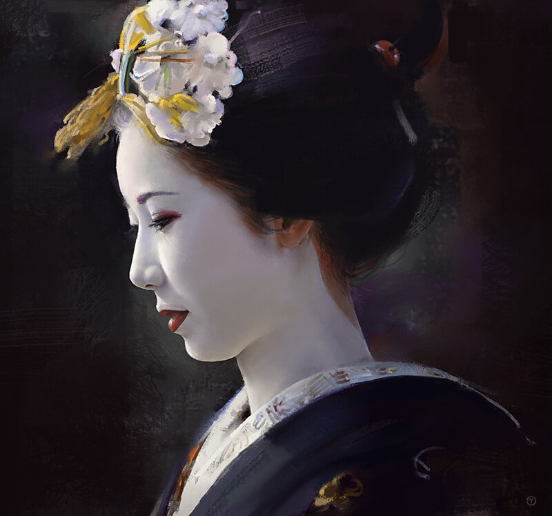 Geisha in Profile