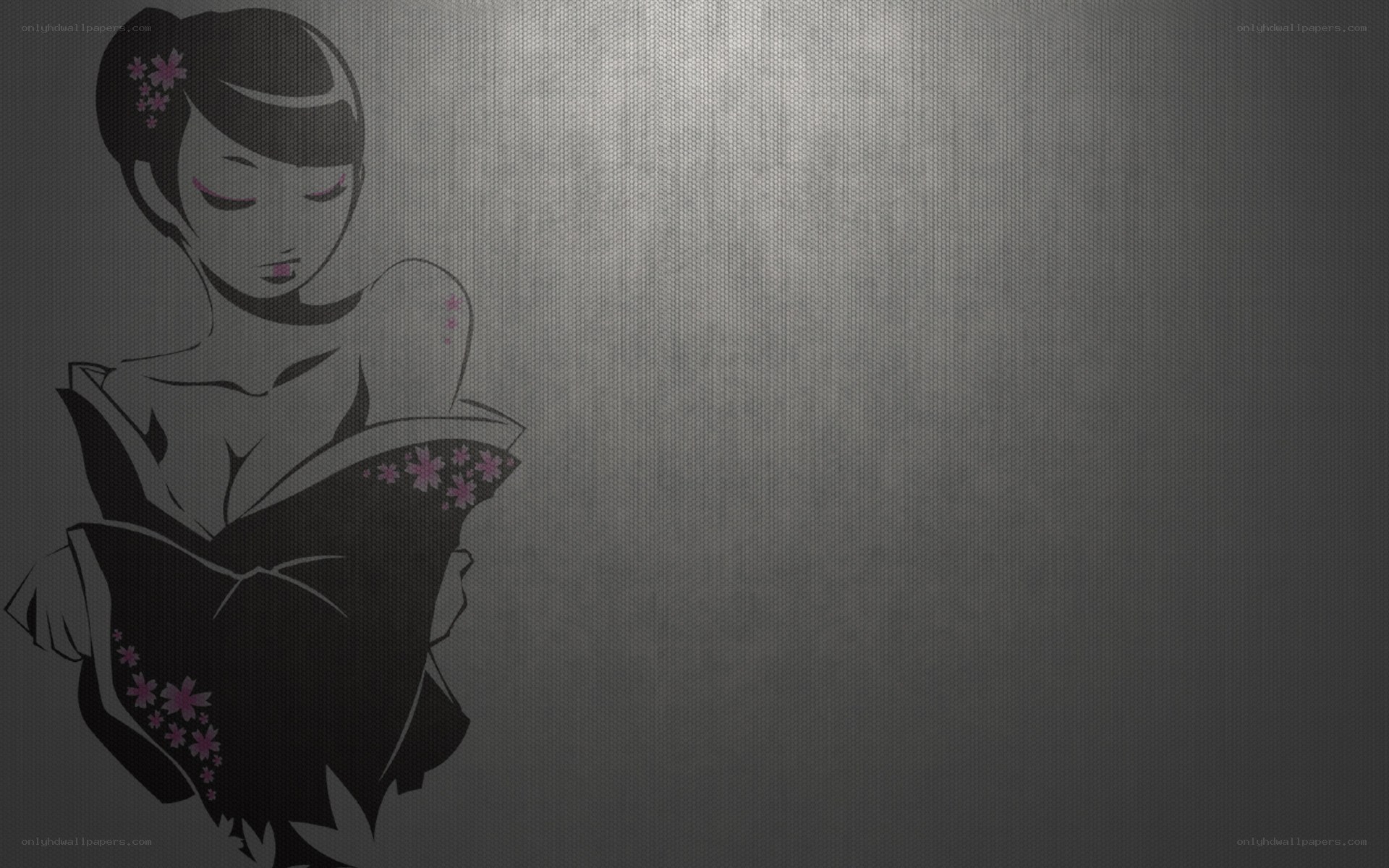 geisha with cherry blossoms