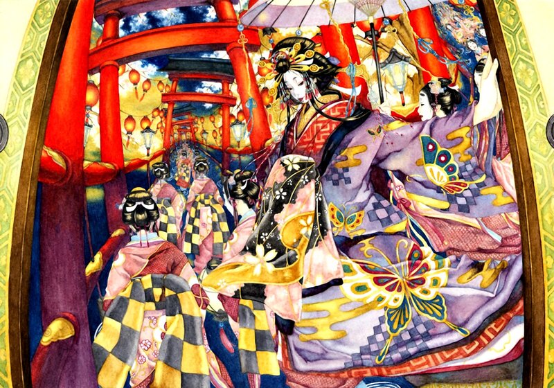 Geishas in Procession