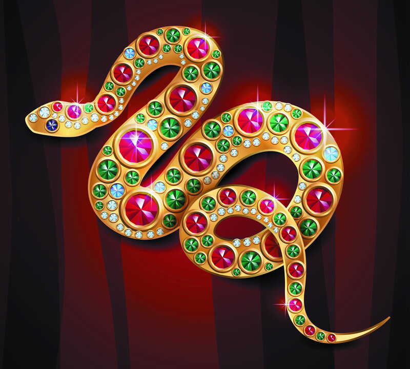 Gem-encrusted Snake
