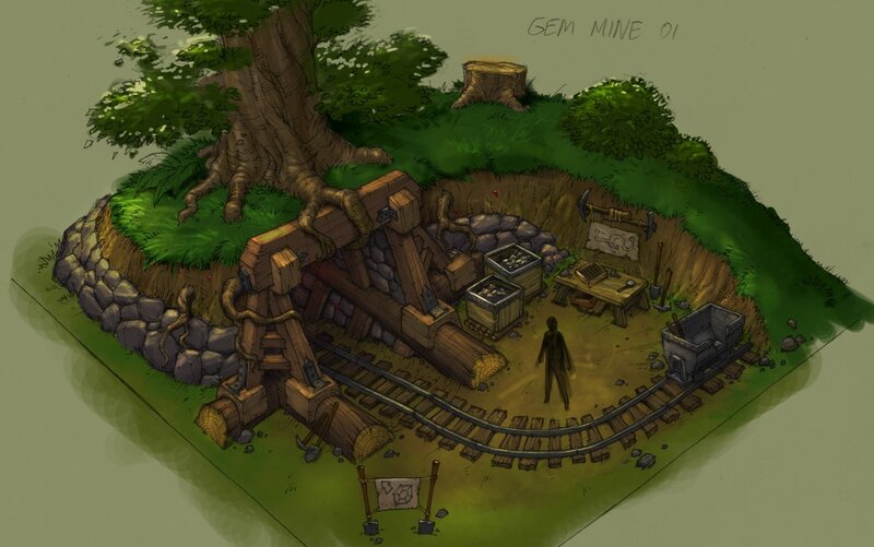 Gem Mine Concept Art