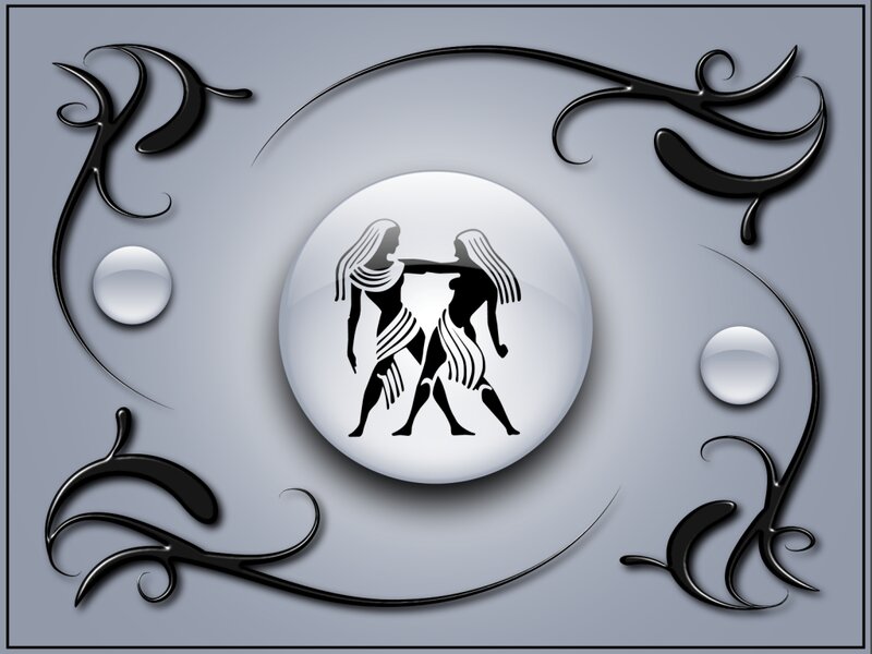 Gemini Zodiac Symbol — Gray