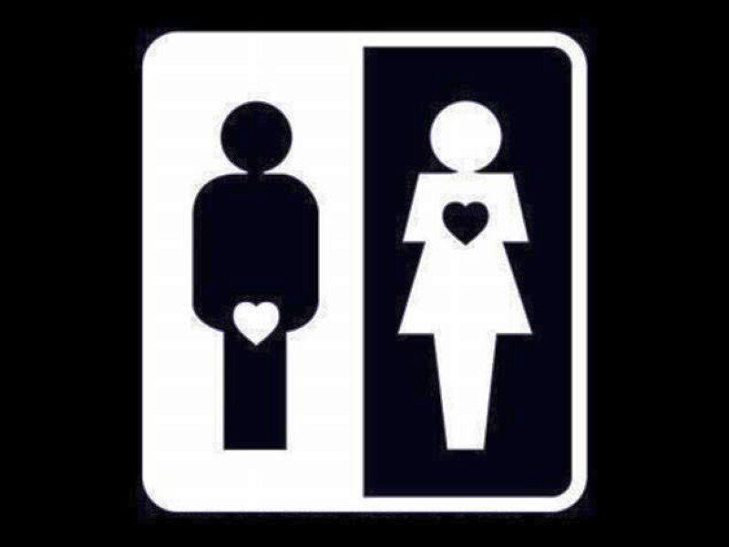 gender symbols with hearts