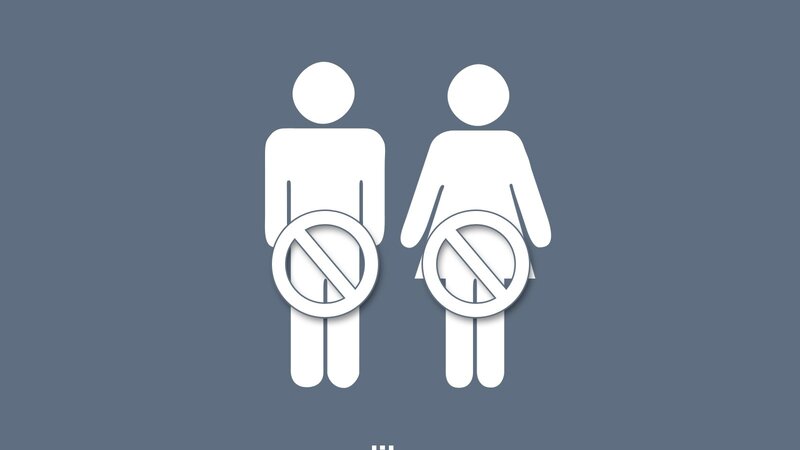 gender symbols with prohibition signs