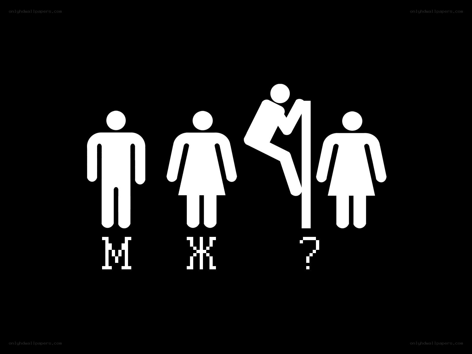 gender symbols with question mark