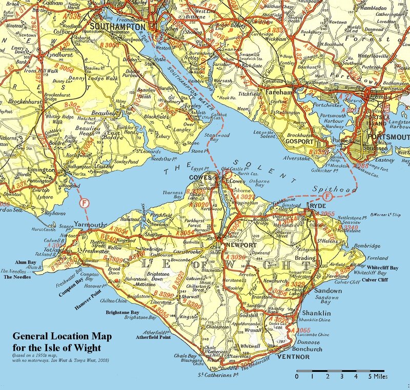 General Location Map for the Isle of Wight