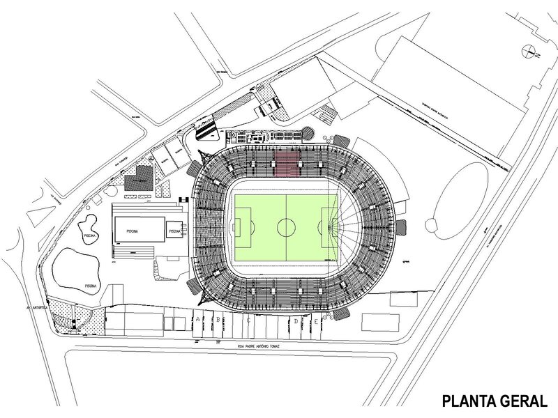 General plan of a stadium
