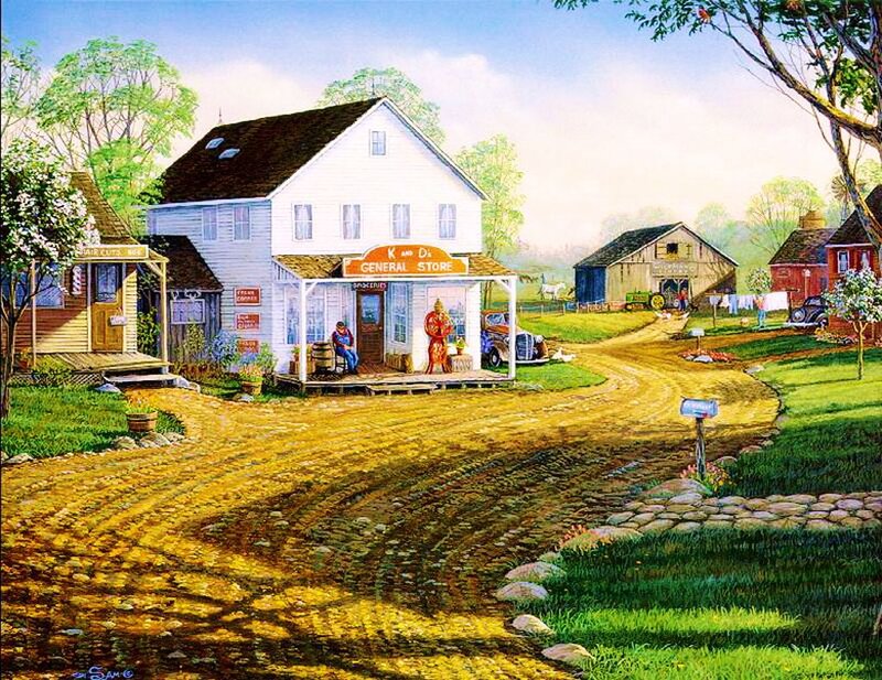 General Store in Village — Green