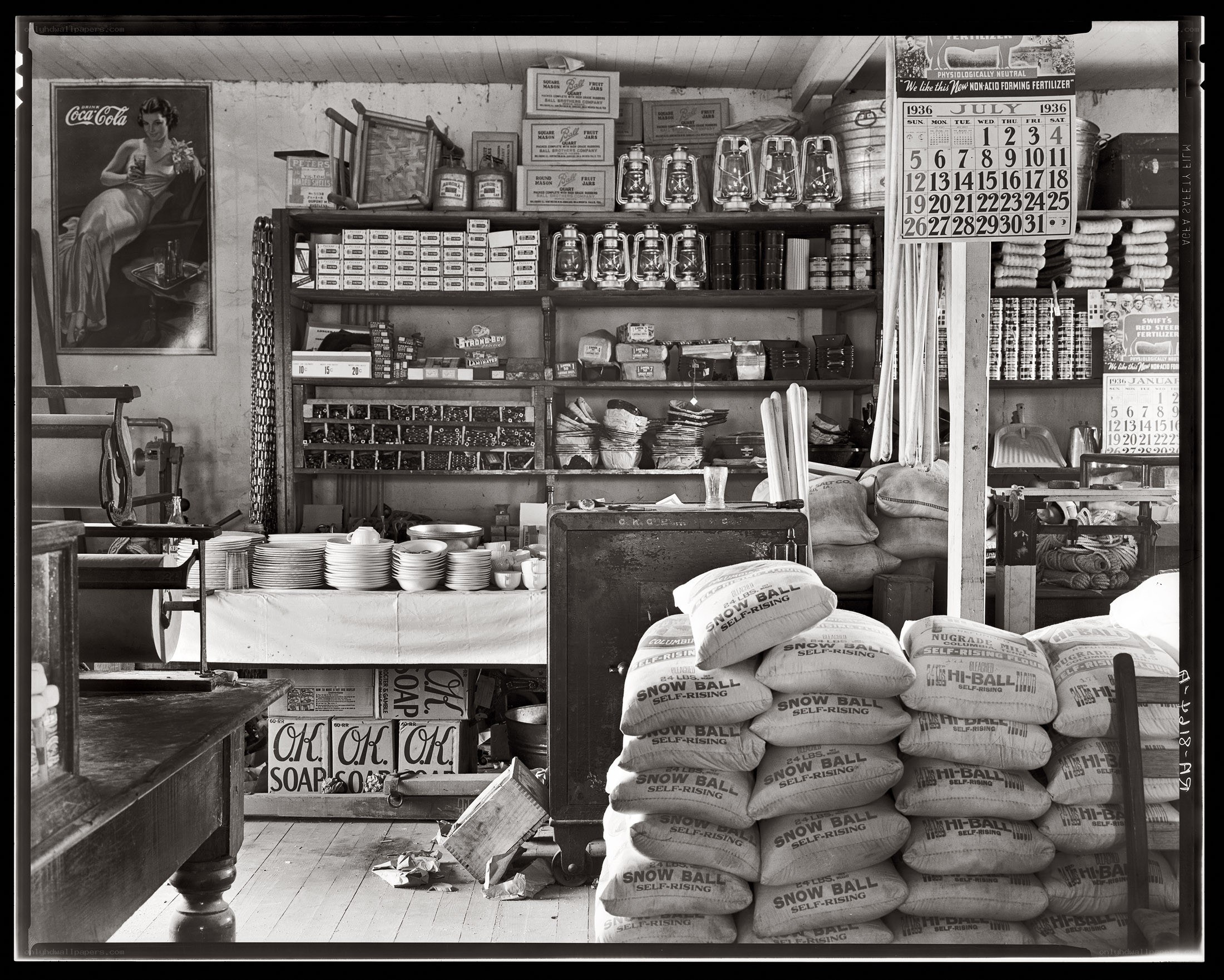 General store interior, 1936