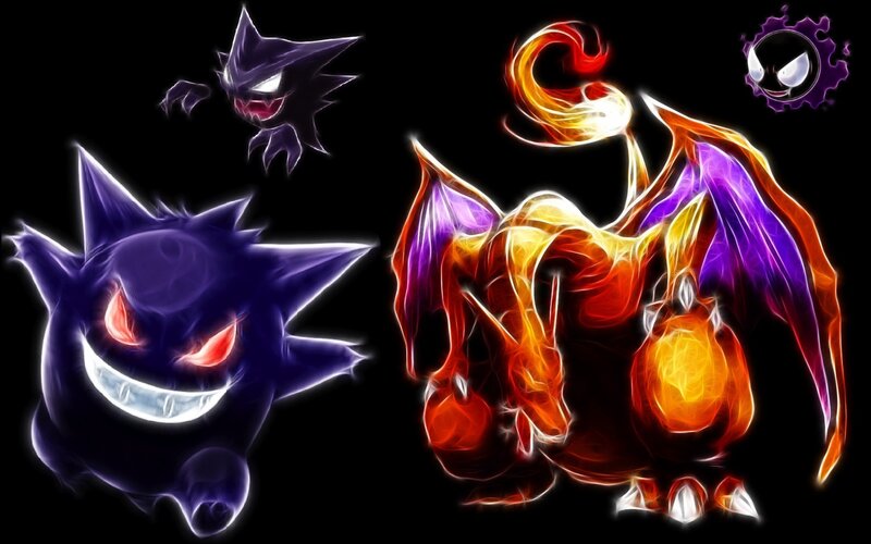 Gengar and Charizard artwork