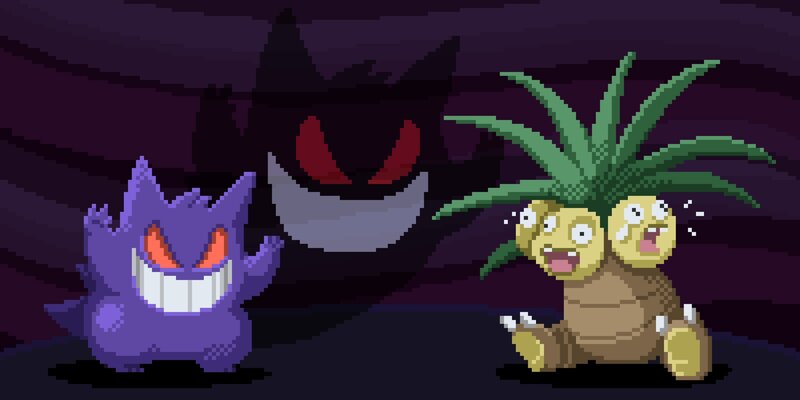 Gengar and Exeggutor