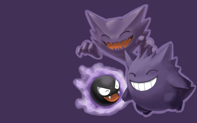 Gengar and Haunter Pokémon art
