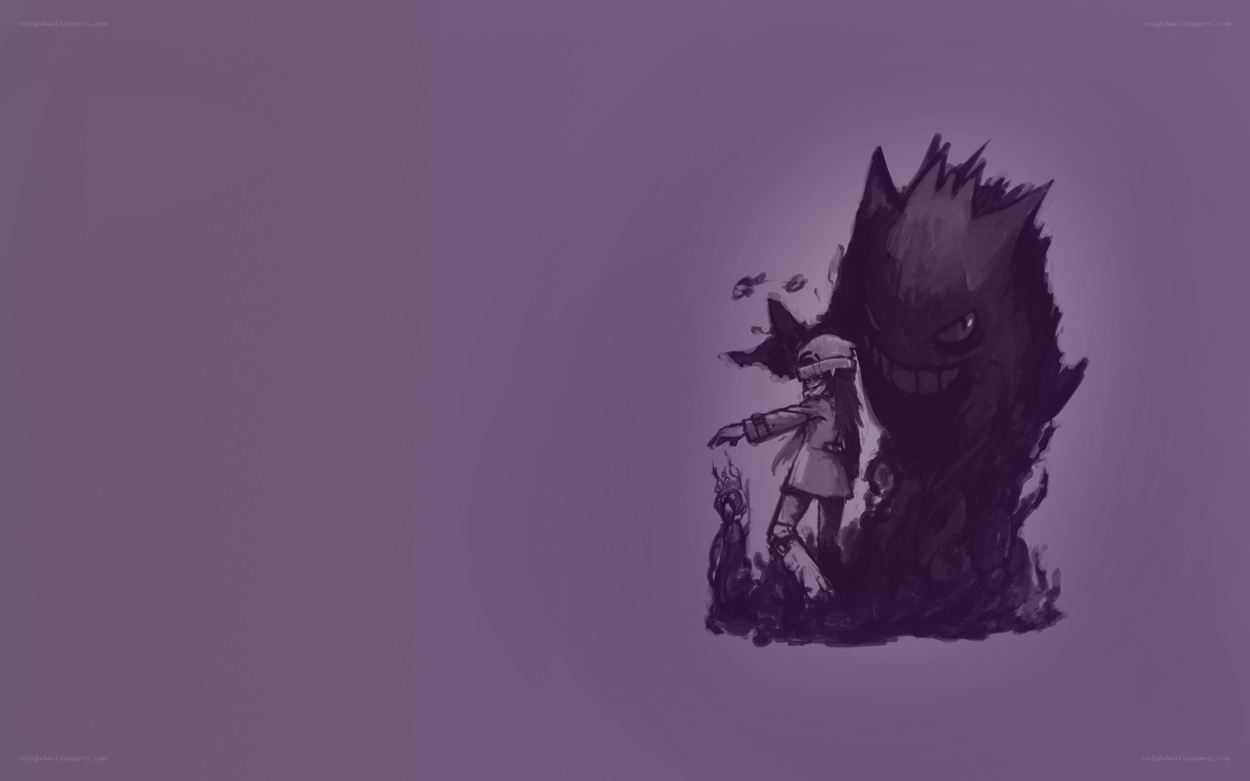 Gengar and trainer artwork