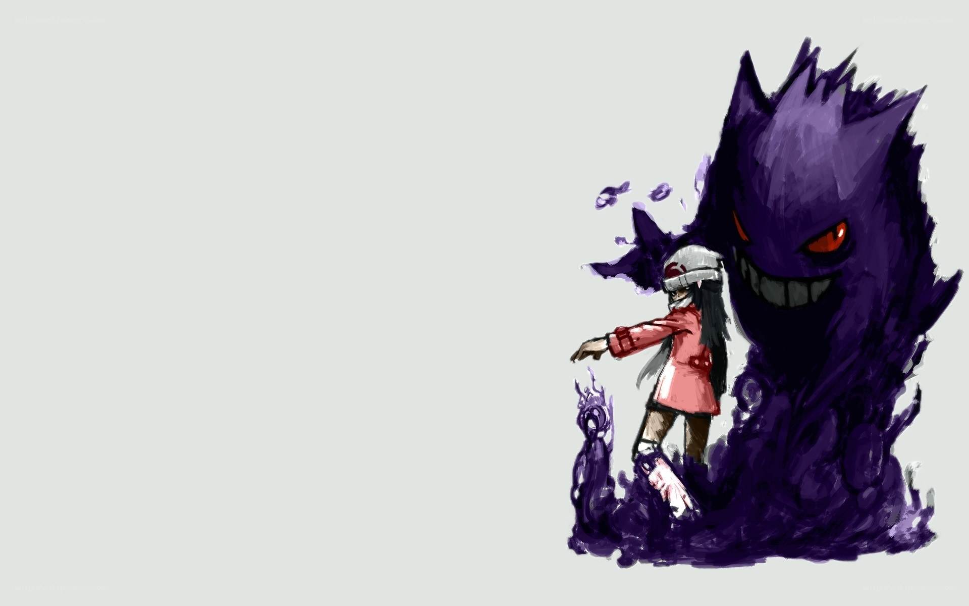 Gengar and trainer artwork