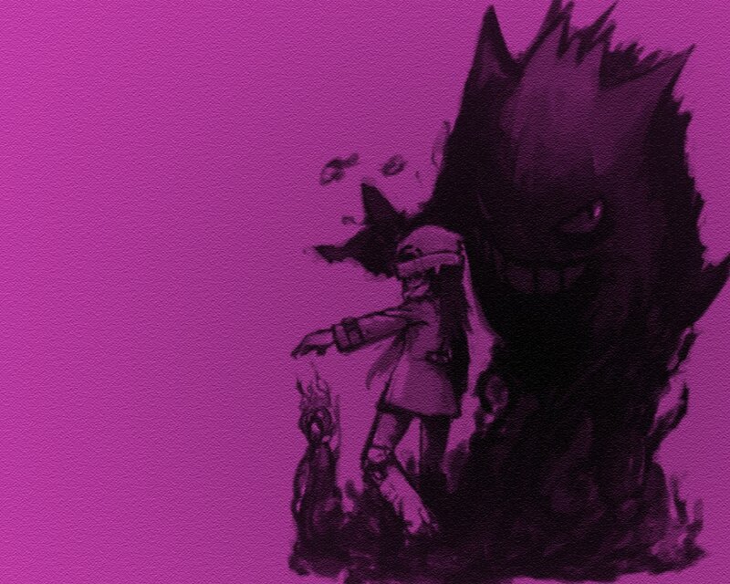 Gengar and trainer artwork