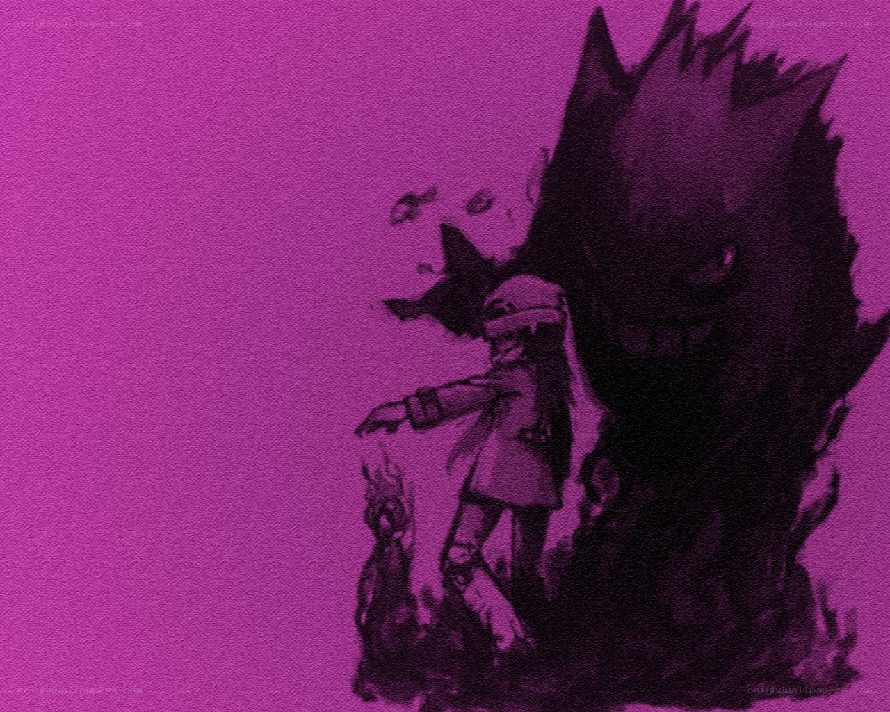 Gengar and trainer artwork
