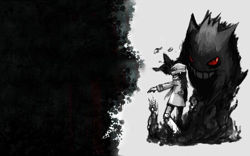 Gengar and trainer artwork