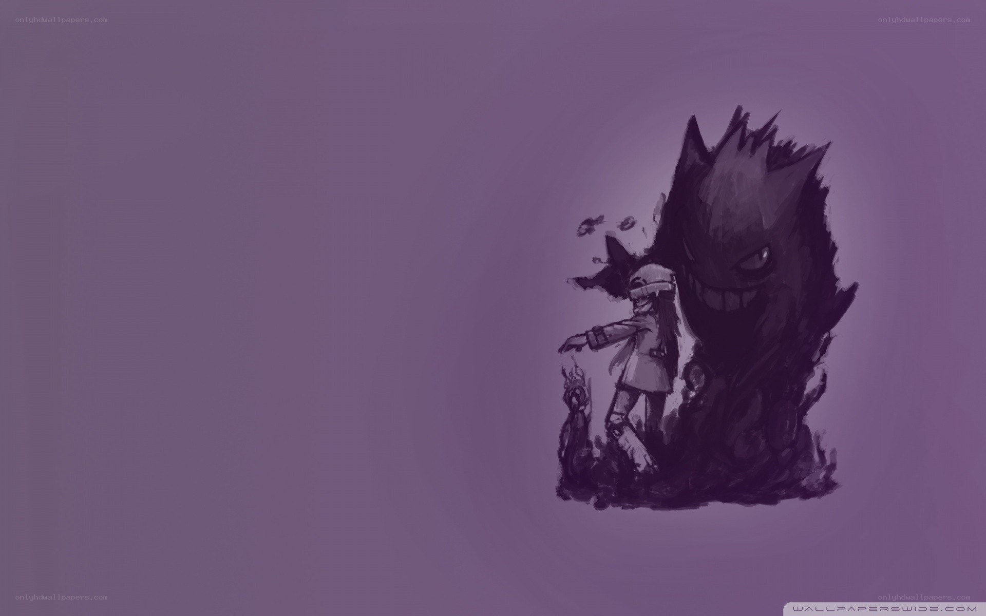 Gengar and trainer artwork