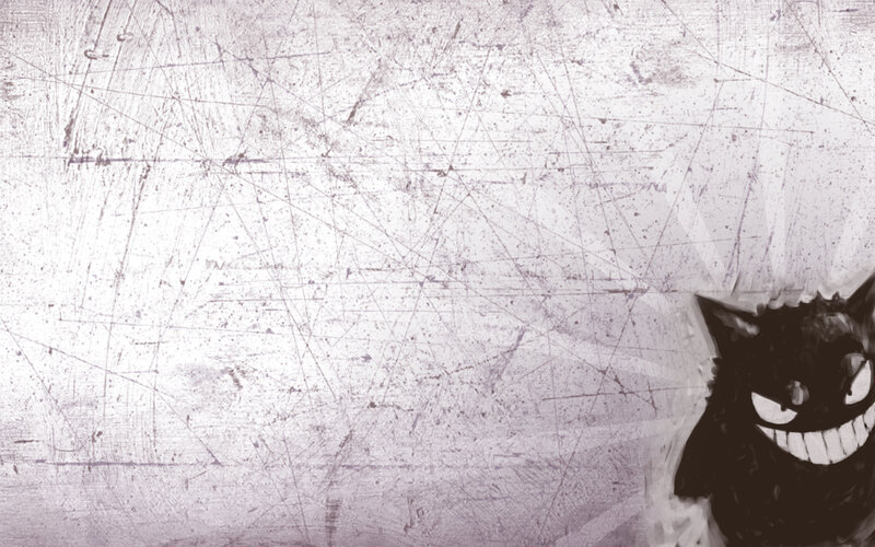 Gengar character on scratched background