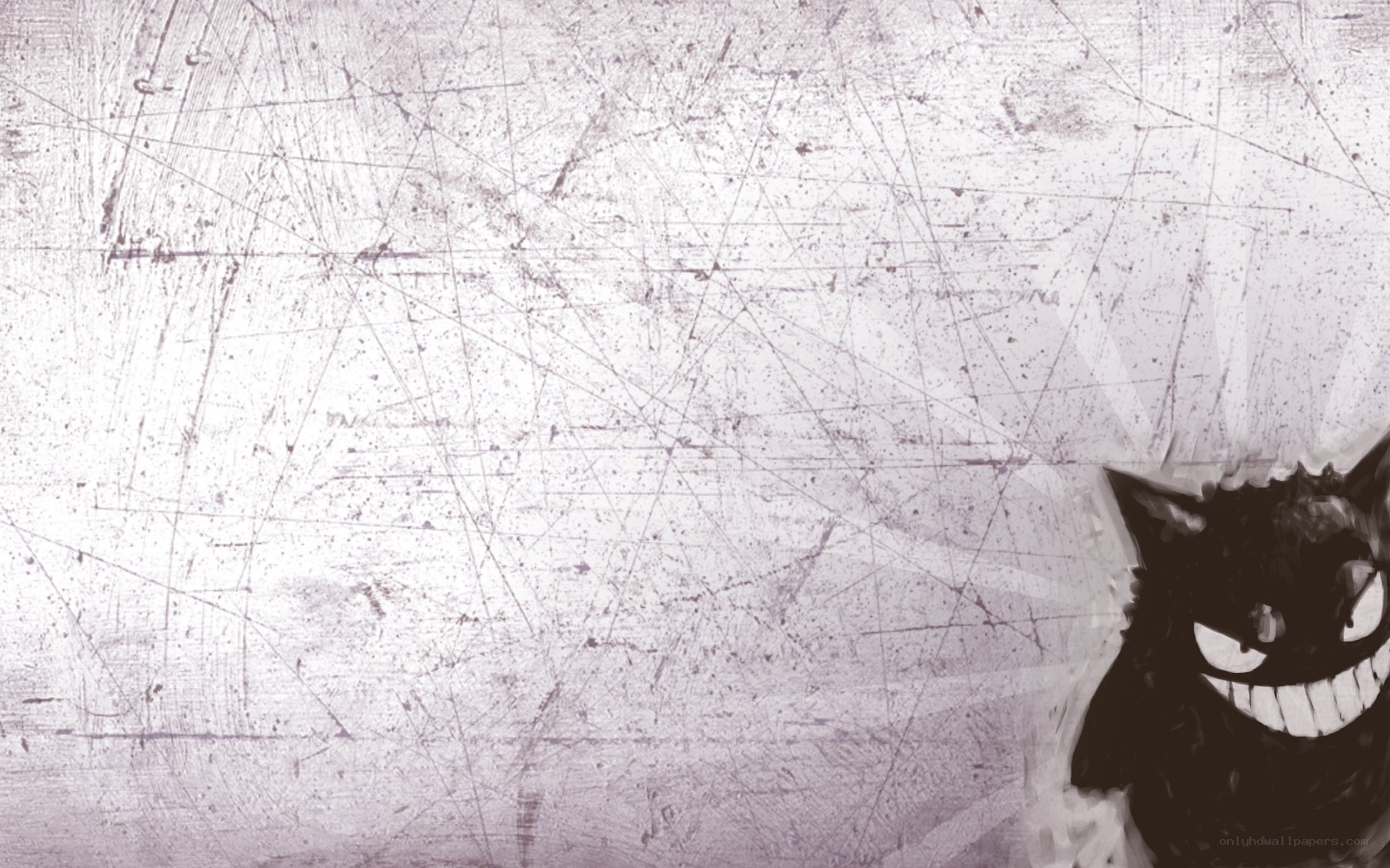 Gengar character on scratched background