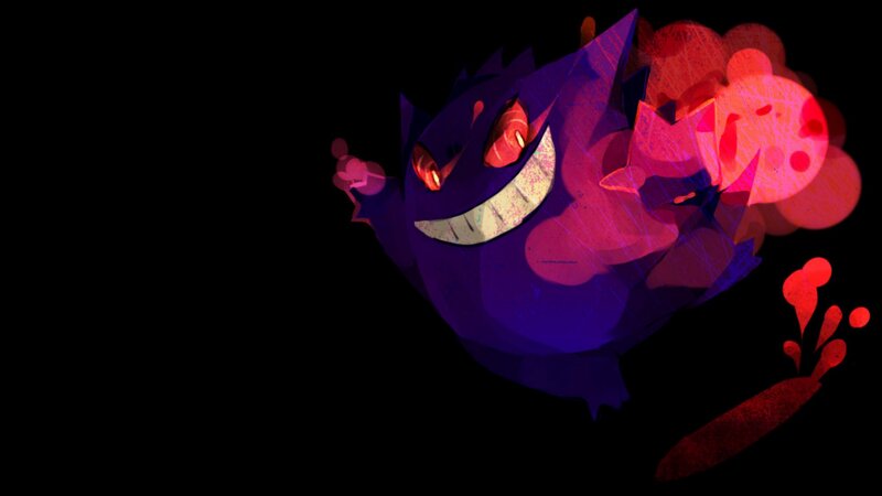 Gengar Character — Purple, Dark, Menacing