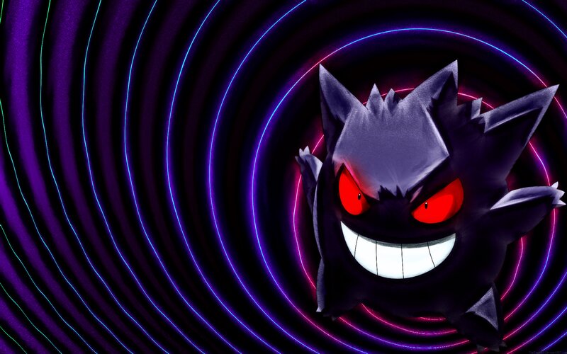 Gengar Character — Purple, Dark