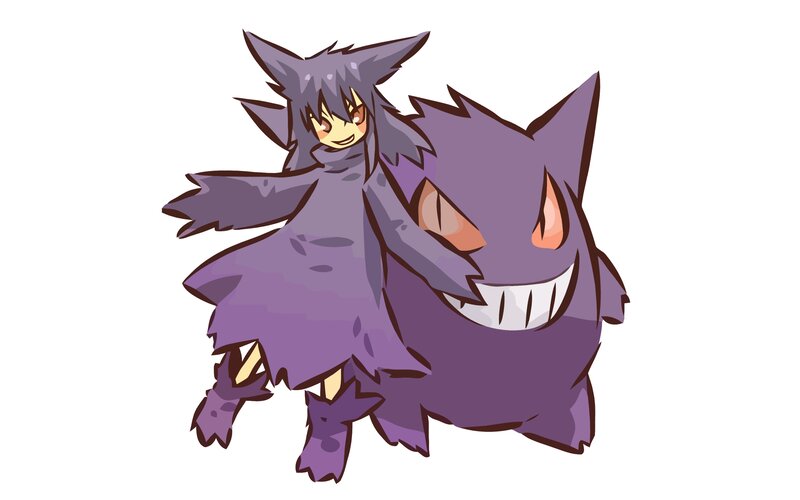 Gengar Character — Purple, Playful