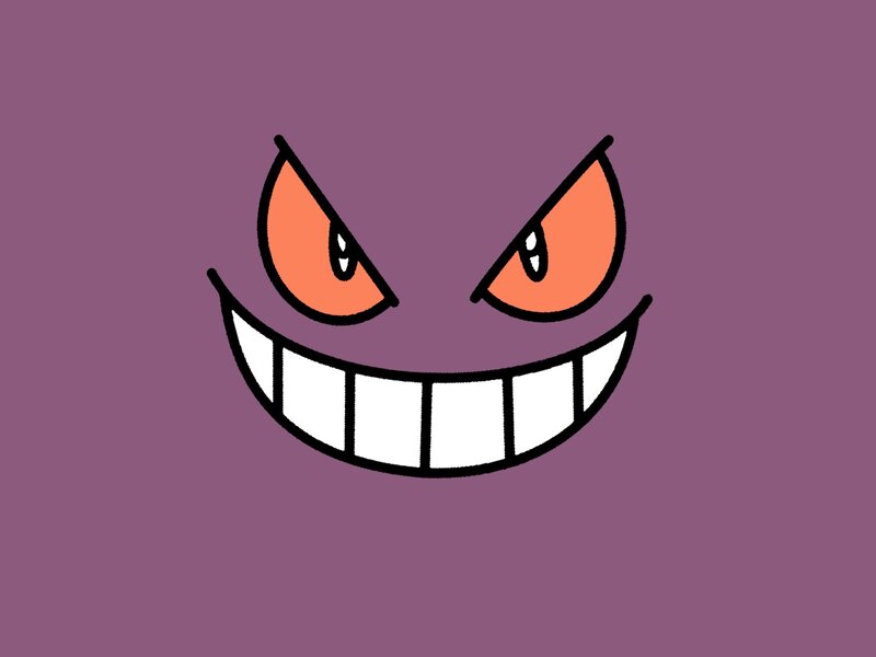 Gengar face illustration