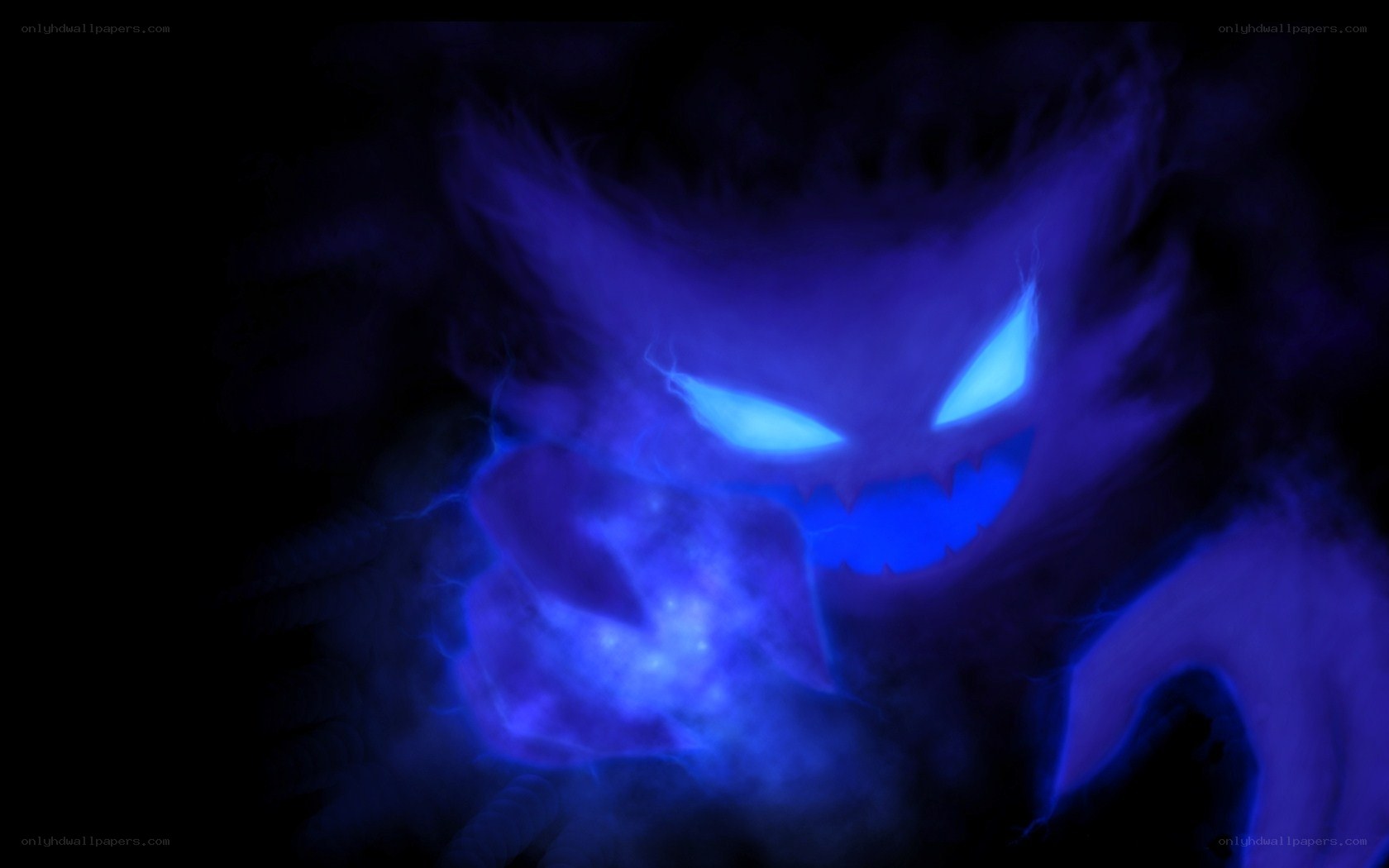 Gengar glowing blue