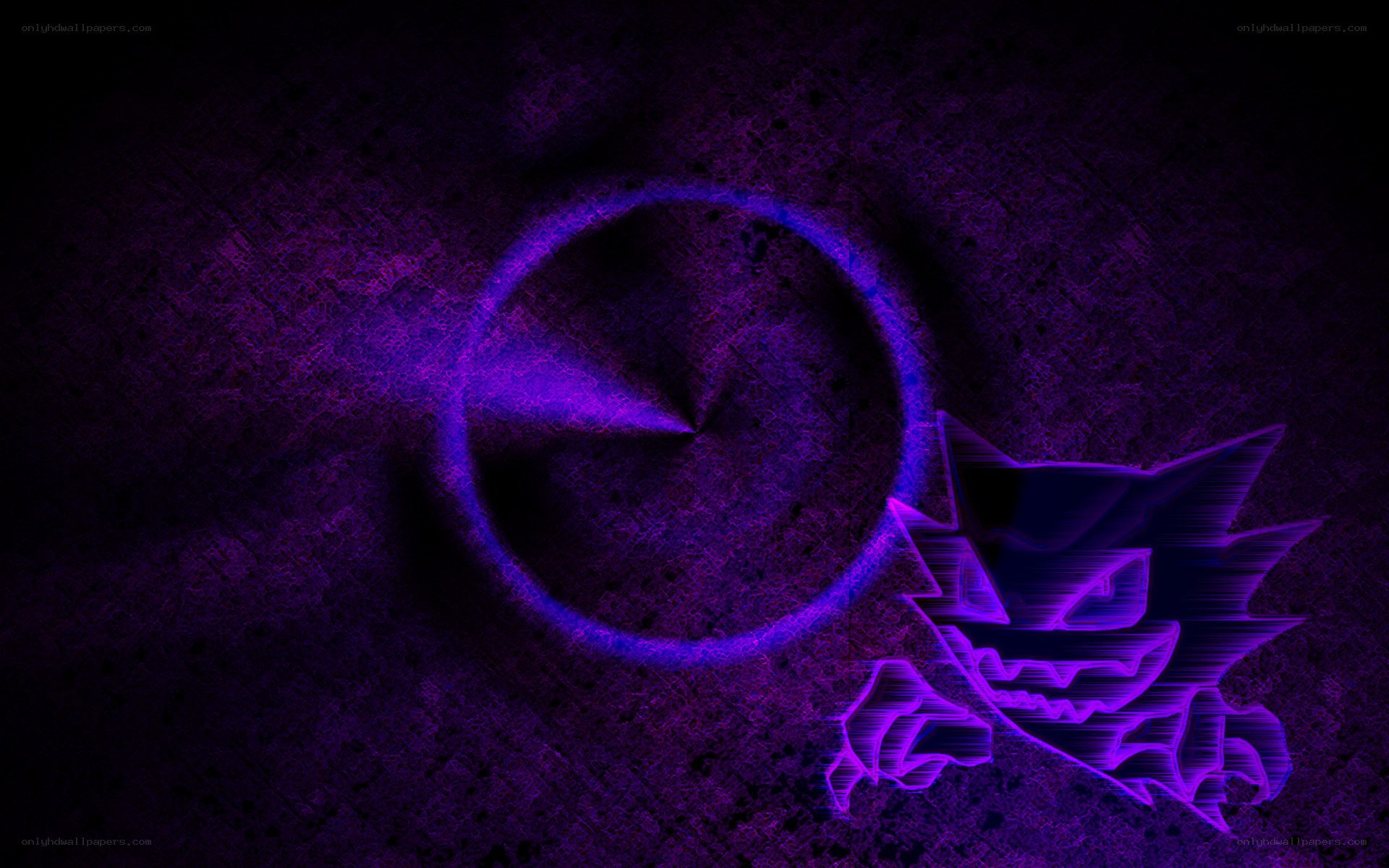 Gengar glowing purple