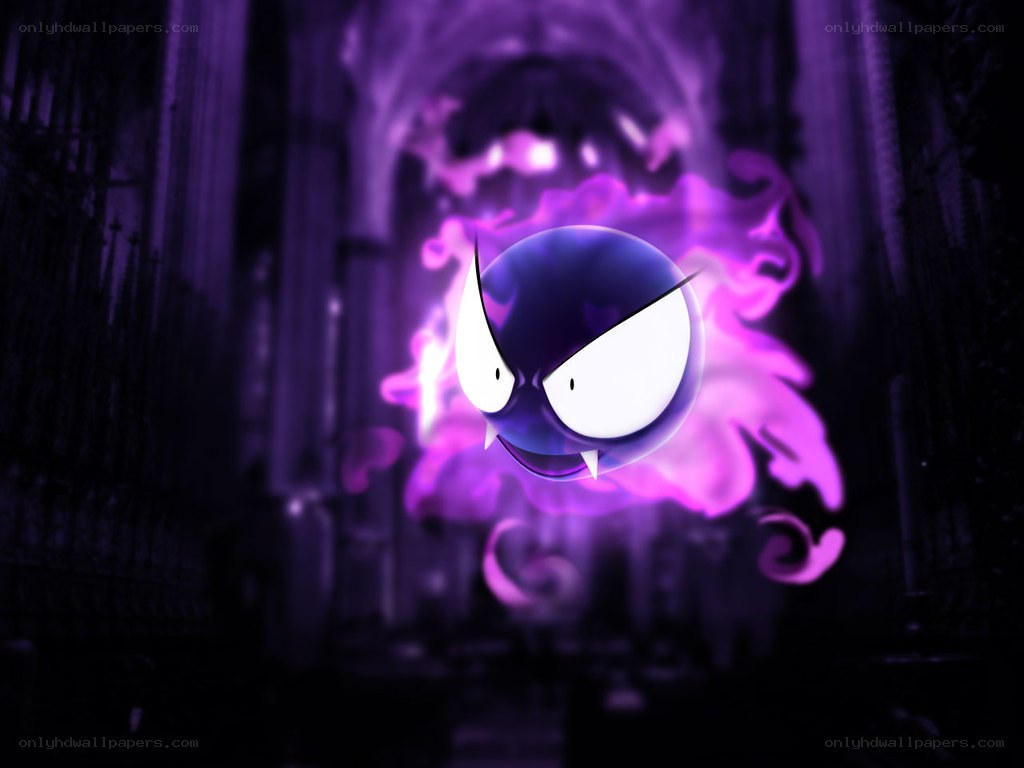 Gengar in a dark cathedral