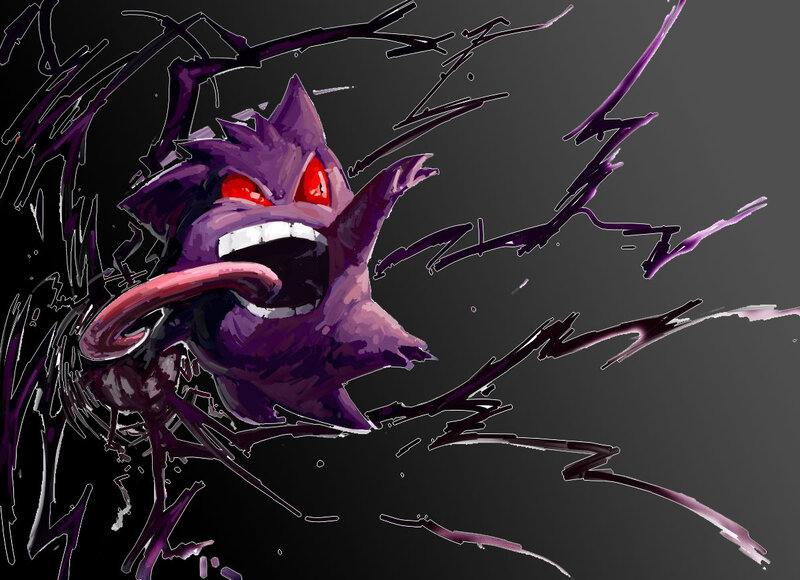 Gengar in a dark storm