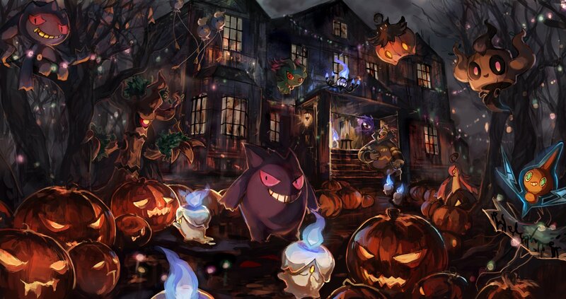 Gengar in a Pumpkin Patch