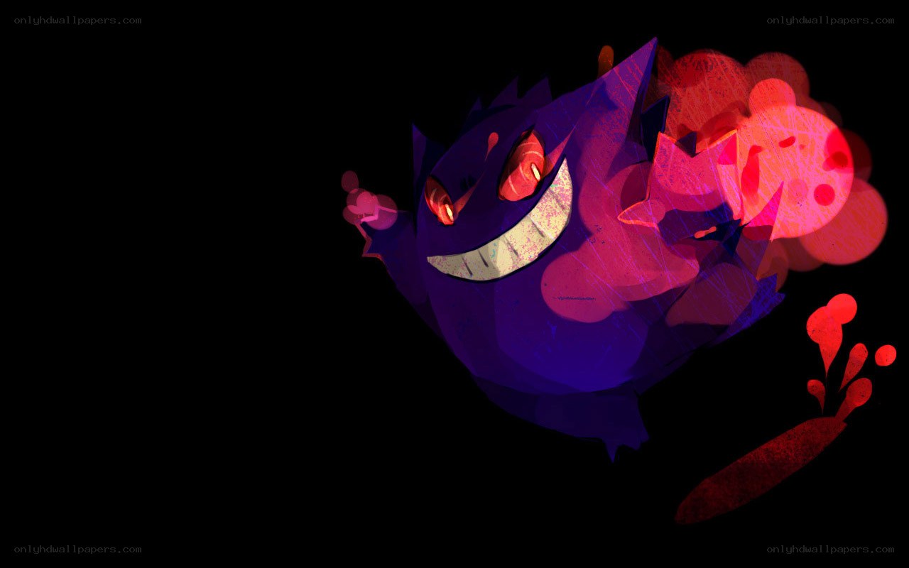 Gengar in dark art style