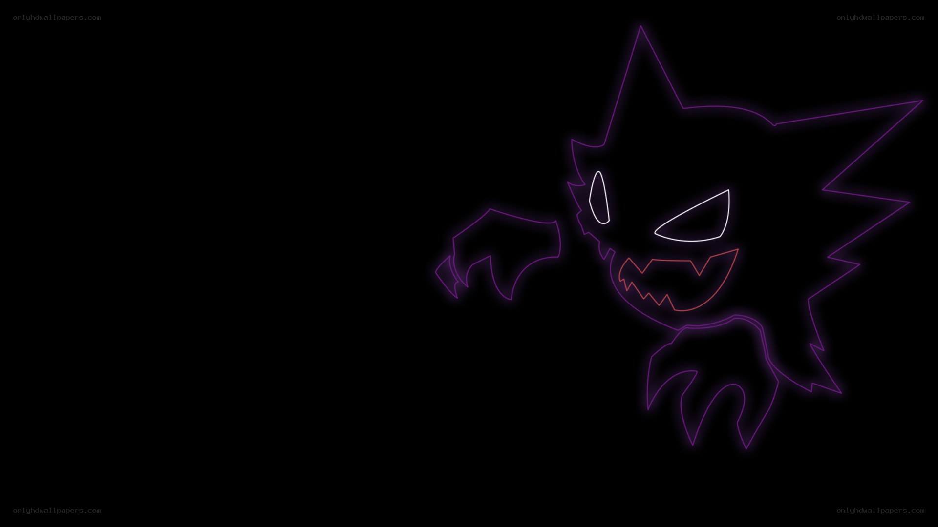 Gengar neon outline