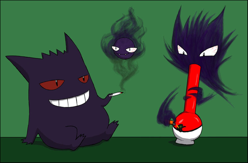 Gengar smoking together