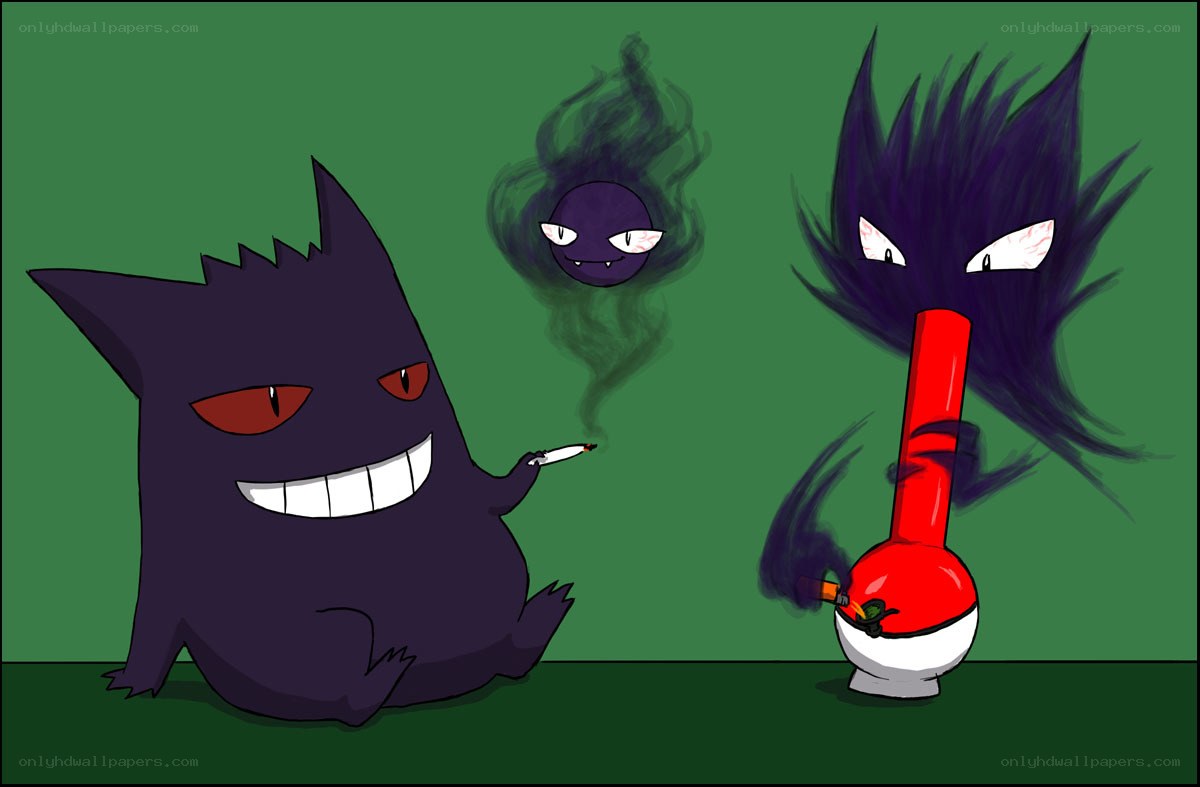 Gengar smoking together