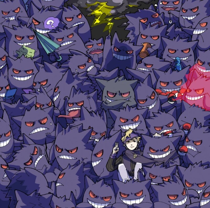 Gengar swarm with trainer