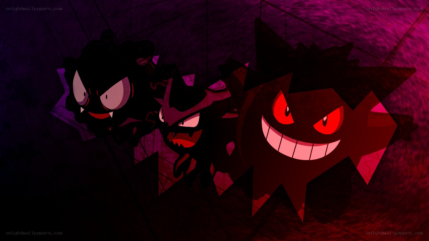 Gengar trio in dark setting