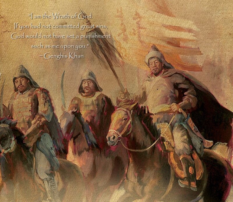 Genghis Khan and his warriors