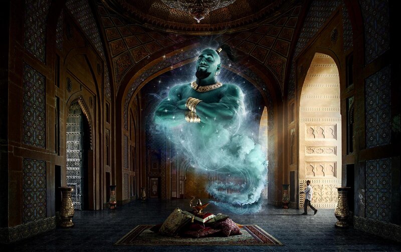 Genie Emerging from Lamp