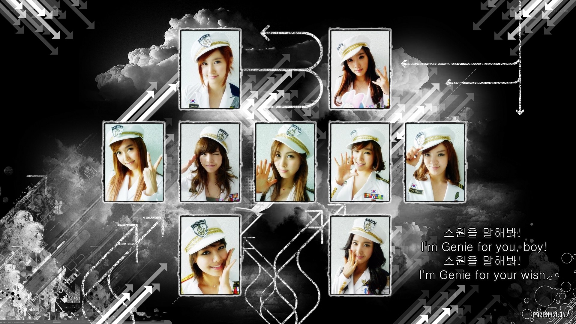 Genie K-pop group collage