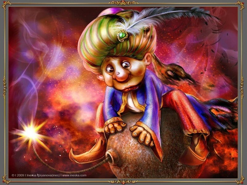 Genie on a Lamp
